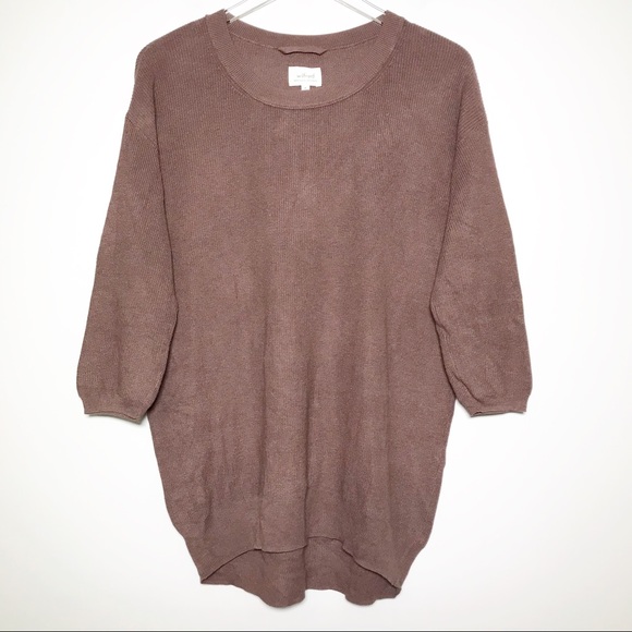 Aritzia Wilfred Silk Cashmere Knit Sweater Brown - Picture 1 of 6